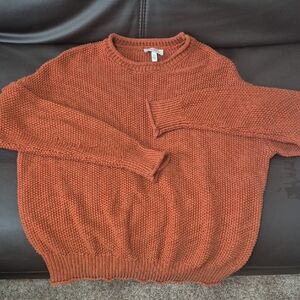 Jessica Simpson Woman's Burnt Orange Crewneck Sweater